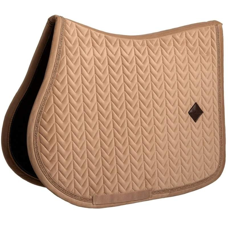 Zadeldekje Velvet Mini Pearls Beige
