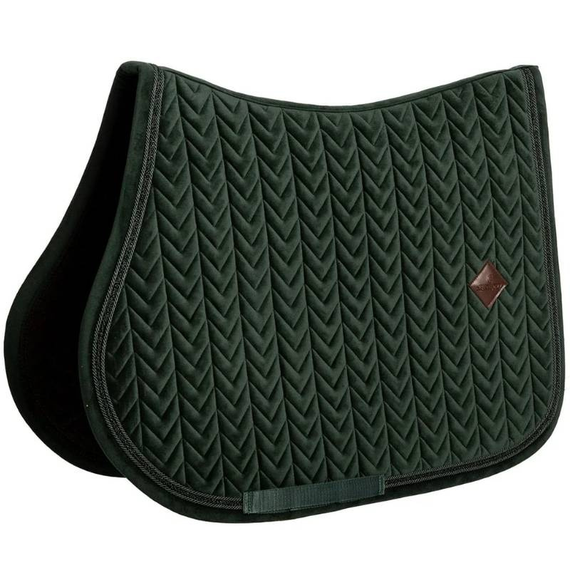 Zadeldekje Velvet Mini Pearls Groen