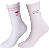 Sokken Keep Calm 2-pack Wit Sokken Keep Calm 2-pack Wit