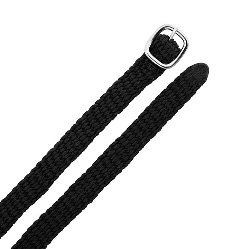 Spoorriempjes Nylon 16mm Zwart/Zilver