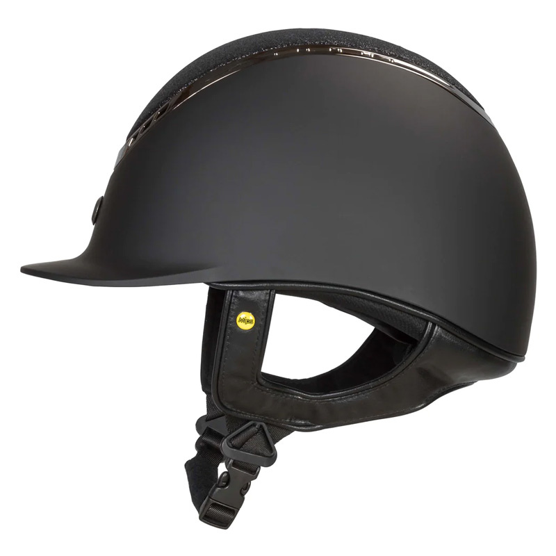 Paardrijcap EQ3 Pardus met Schroef Smooth Top Glitter Zwart Zand