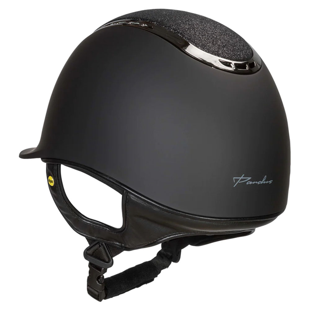 Paardrijcap EQ3 Pardus met Schroef Smooth Top Glitter Zwart Zand