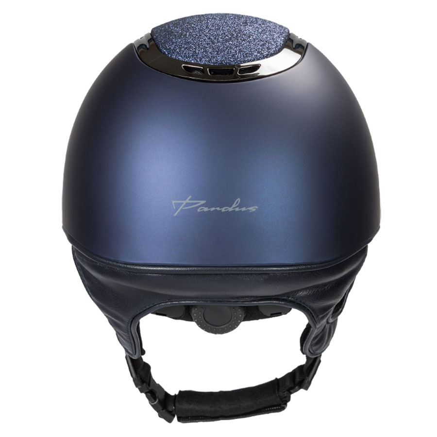 Paardrijcap EQ3 Pardus met Schroef Smooth Top Glitter Marineblauw Zand