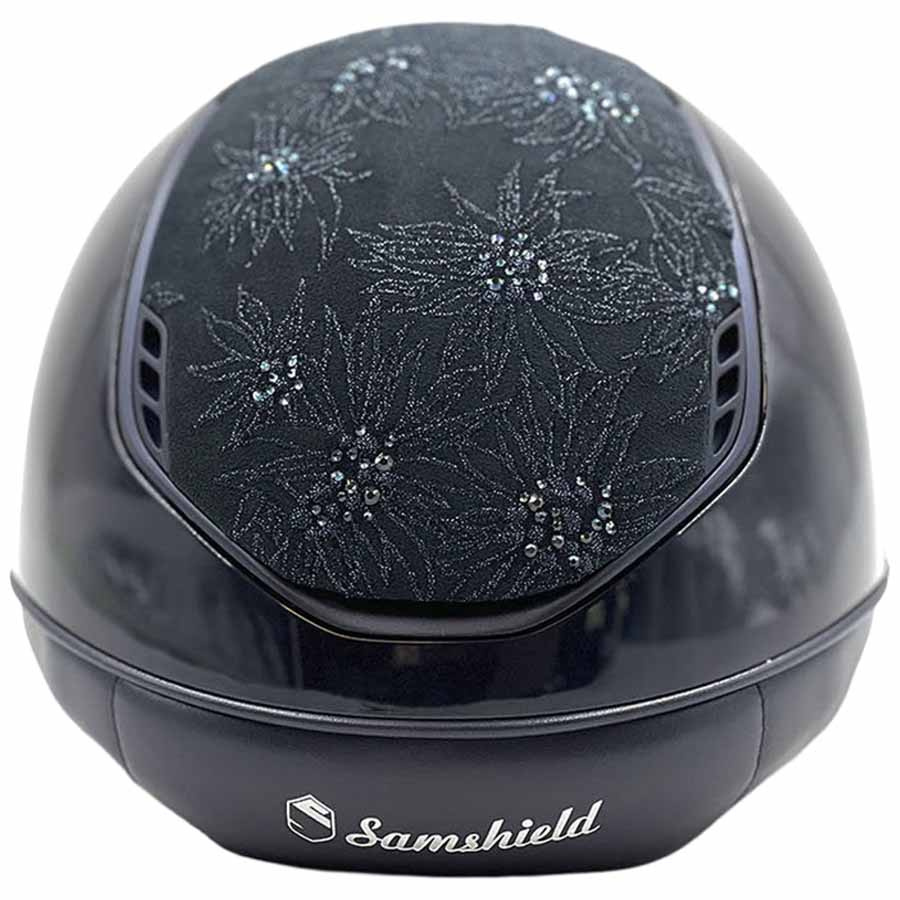 Paardrijcap Miss Shield 2.0 Glossy Spring Flower Matt Trim Marineblauw