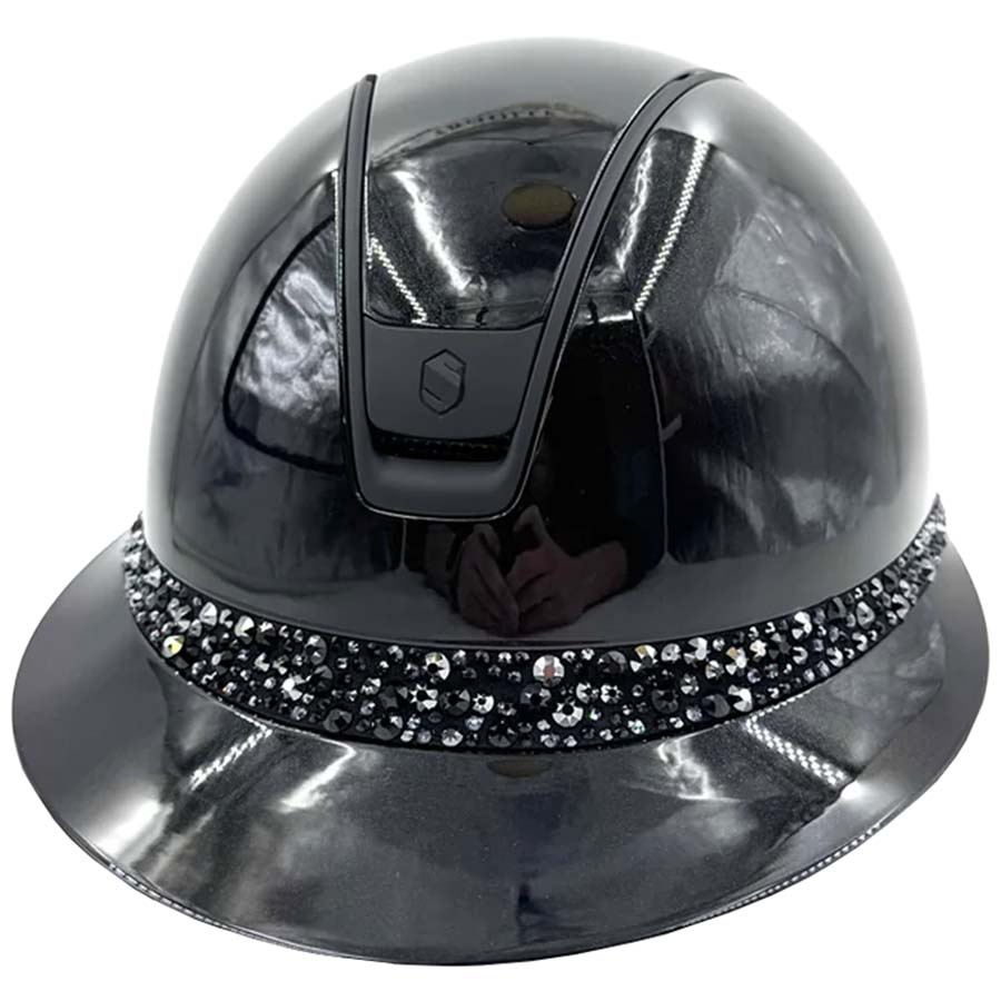 Paardrijcap Miss Shield 2.0 Glossy Glacier Matt Trim Zwart