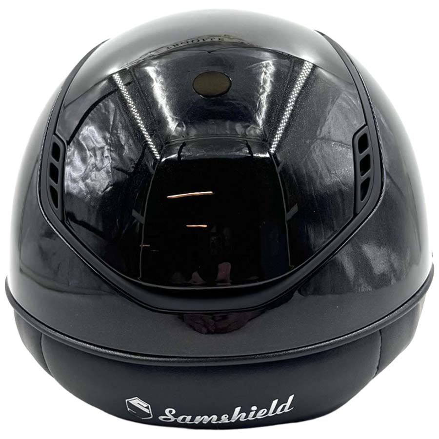 Paardrijcap Miss Shield 2.0 Glossy Glacier Matt Trim Zwart