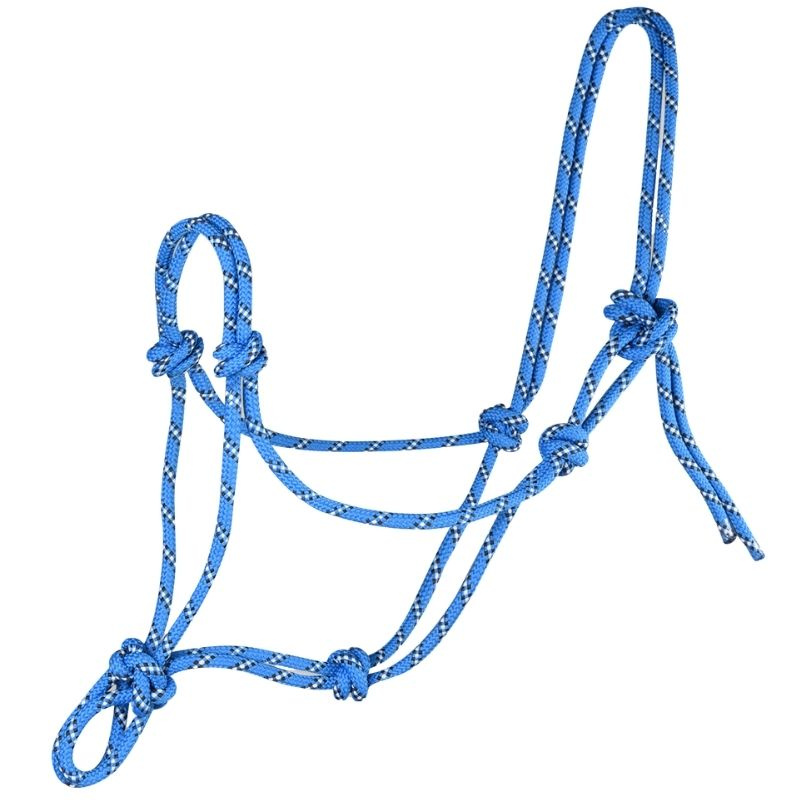 Touwhalster Knotted Blauw/Bruin