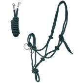 Touwhalster met teugels Knotted Groen Touwhalster met teugels Knotted Groen