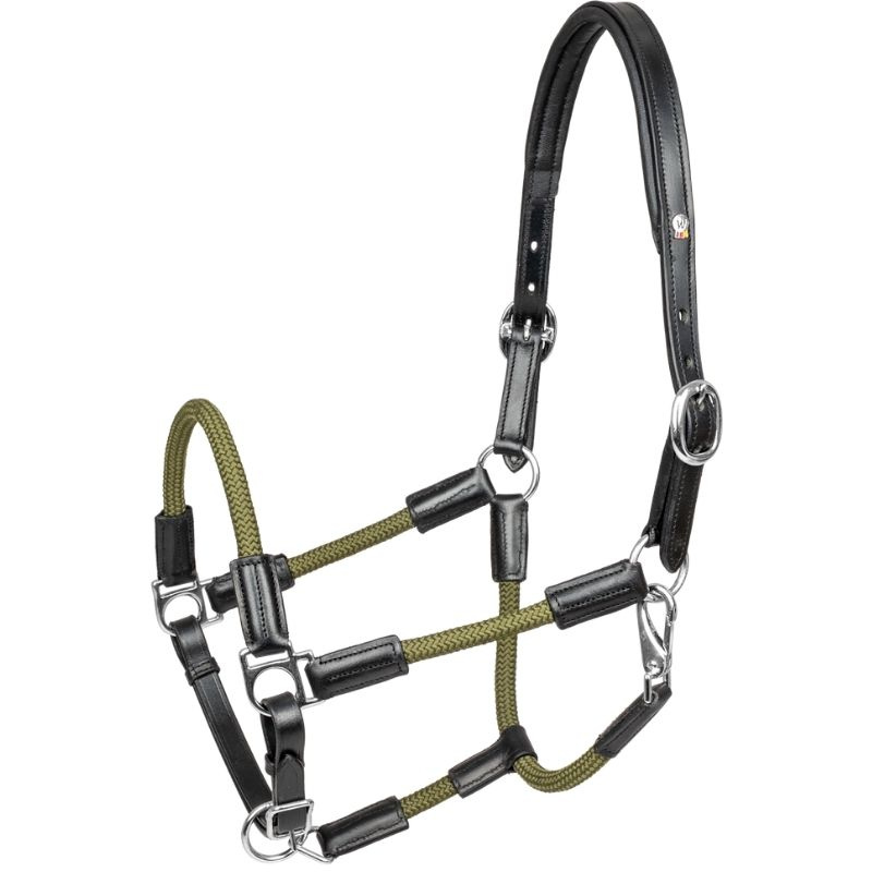 Leren halster Nevada X-Line Zwart/Olijf