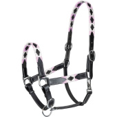 Leren halster Polo X-Line Zwart/Roze Leren halster Polo X-Line Zwart/Roze