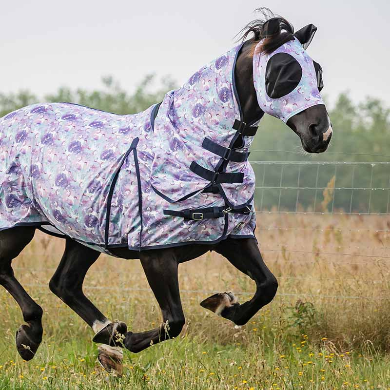 Vliegen oornetje Lycra Unicorn HG Paars