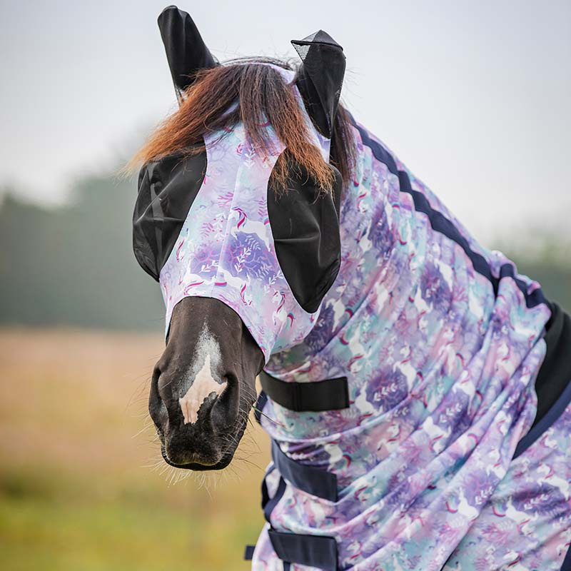 Vliegen oornetje Lycra Unicorn HG Paars