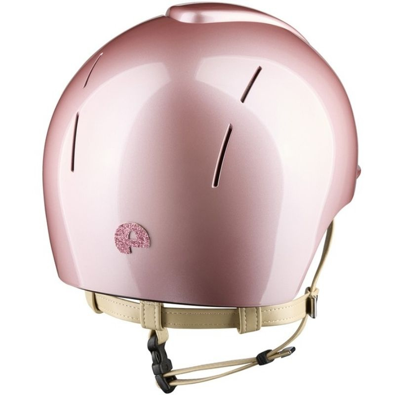 Paardrijcap Smart Nova Metal Polish Star Cream Strap Roze/Roze