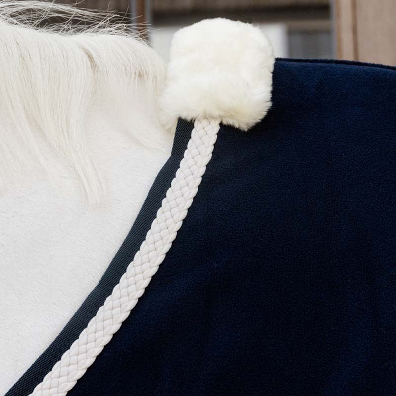 Fleecedeke Plaited Rope Marineblauw