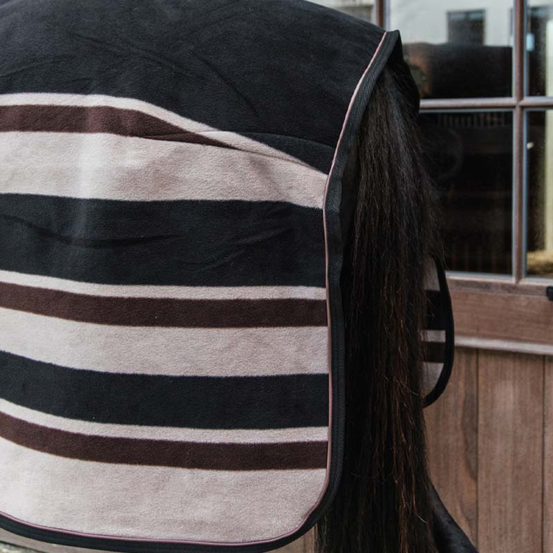 Fleecedeke Heavy Stripes Bruin