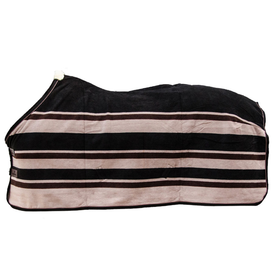 Fleecedeke Heavy Stripes Bruin