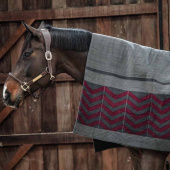 Fleece Deken Heavy Square Fishbone Bordeaux Fleece Deken Heavy Square Fishbone Bordeaux