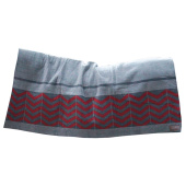 Fleece Deken Heavy Square Fishbone Bordeaux Fleece Deken Heavy Square Fishbone Bordeaux