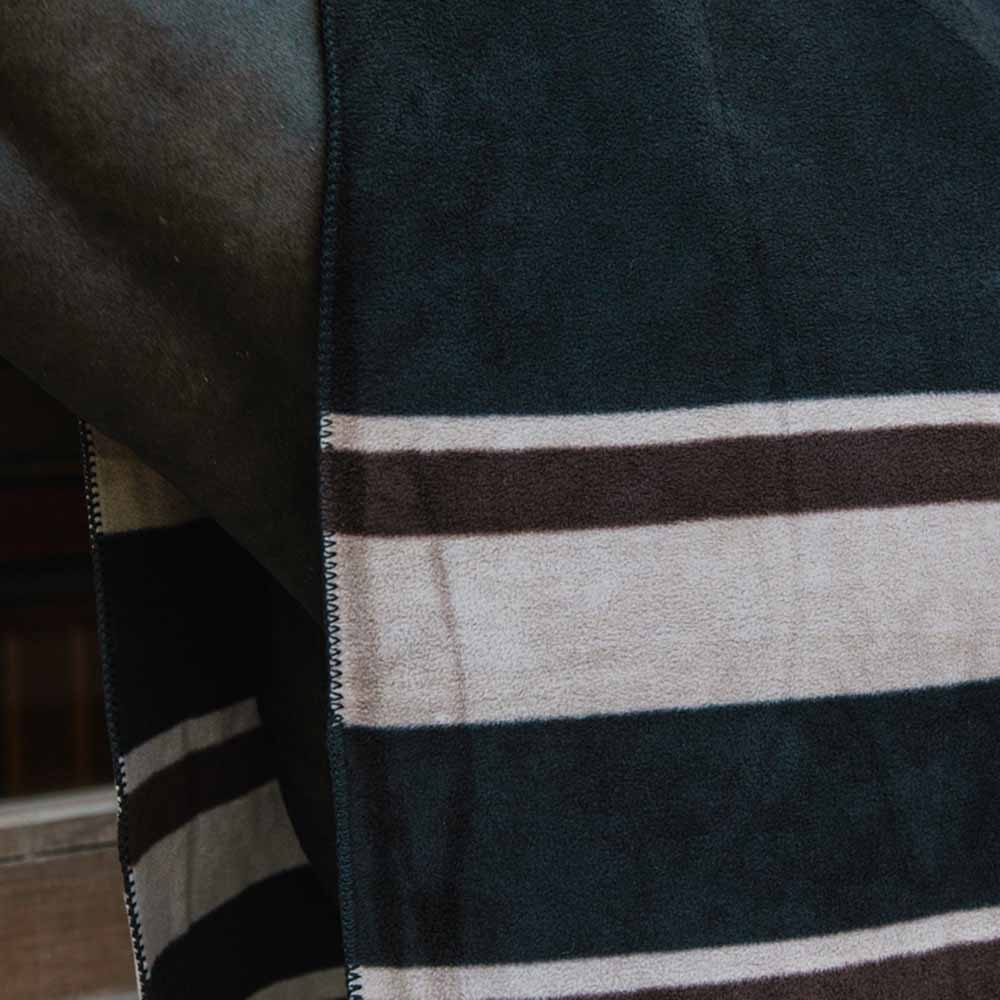 Fleecedeke Heavy Square Stripes Bruin 210x200