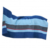 Fleece Deken Heavy Square Stripes Marineblauw
