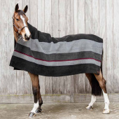 Fleece Deken Heavy Square Stripes Zwart Fleece Deken Heavy Square Stripes Zwart