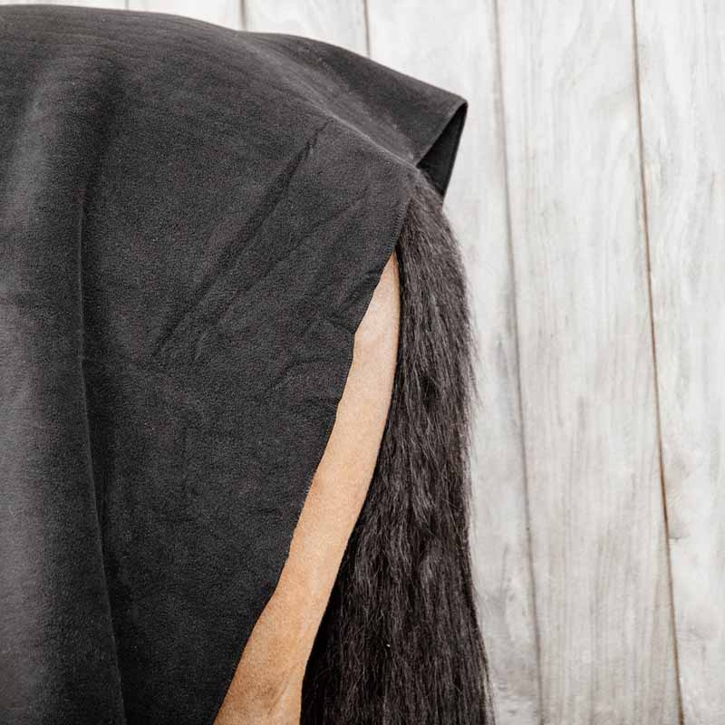 Fleece Deken Heavy Square Zwart
