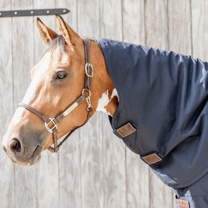 Buitendeken met hals All Weather Quick Dry Fleece 150g Marineblauw