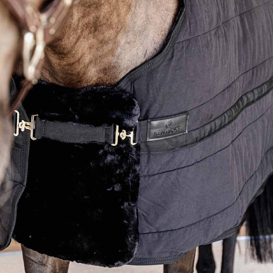 Borstverlenger Vegan Sheepskin 1 Buckle Zwart