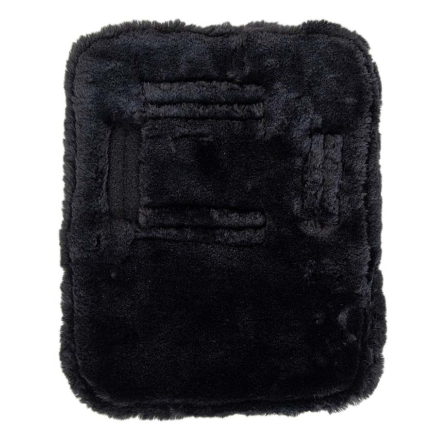 Borstverlenger Vegan Sheepskin 2 Buckles Zwart
