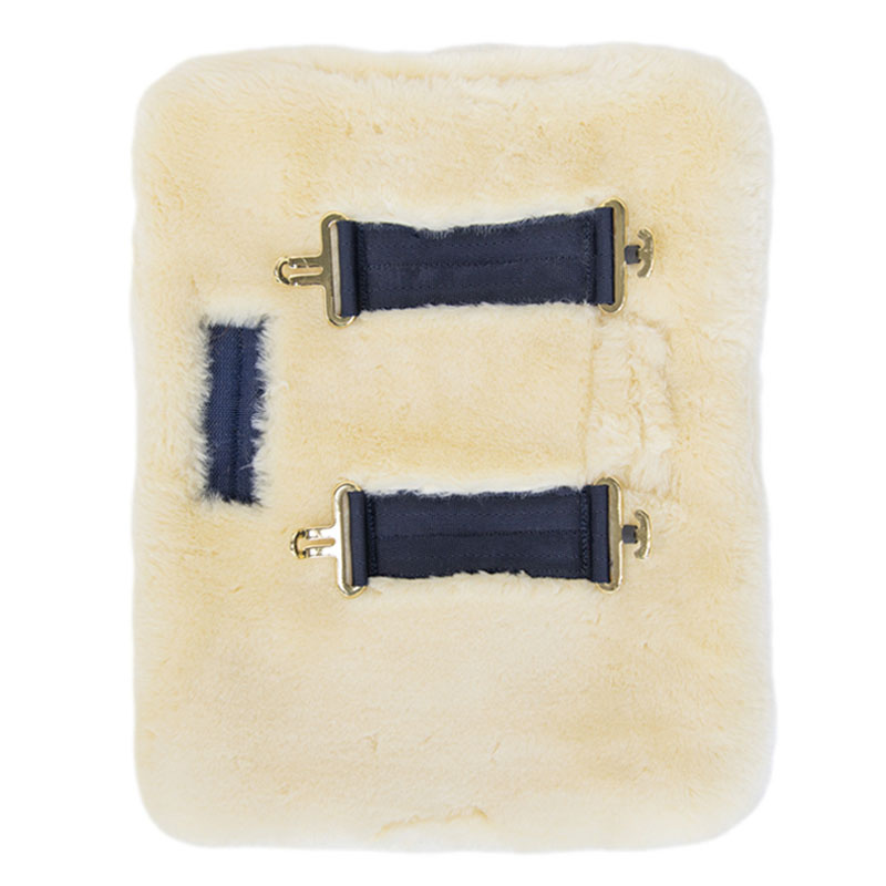 Borstverlenger Vegan Sheepskin 2 Buckles Natuur