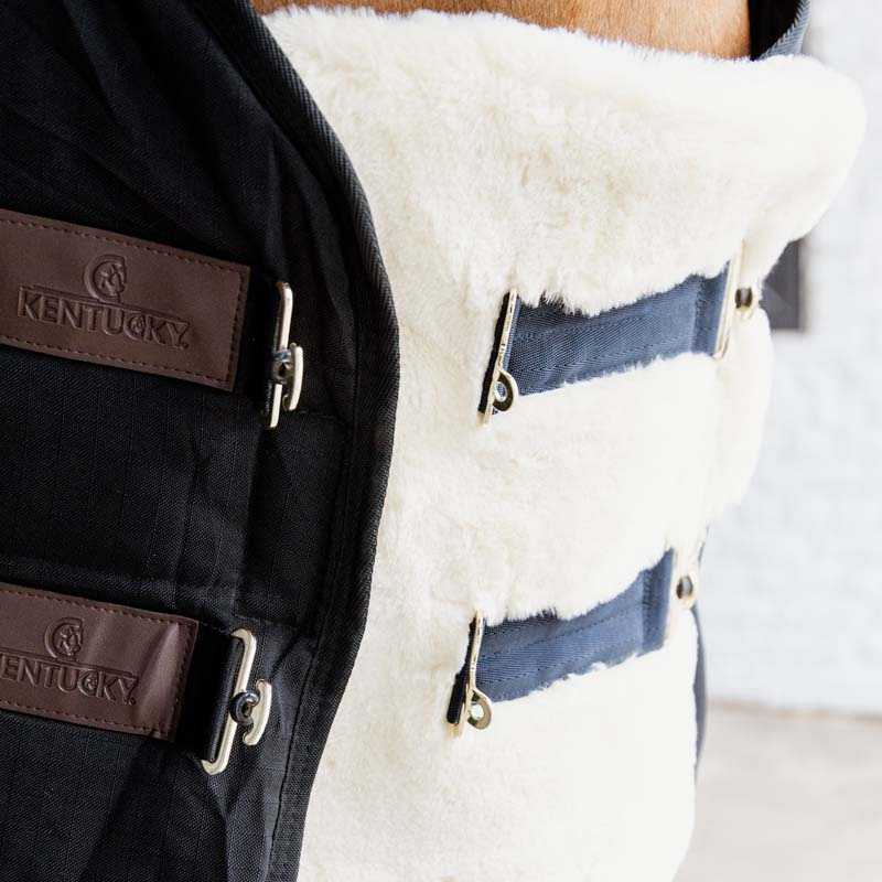 Borstverlenger Vegan Sheepskin 2 Buckles Natuur