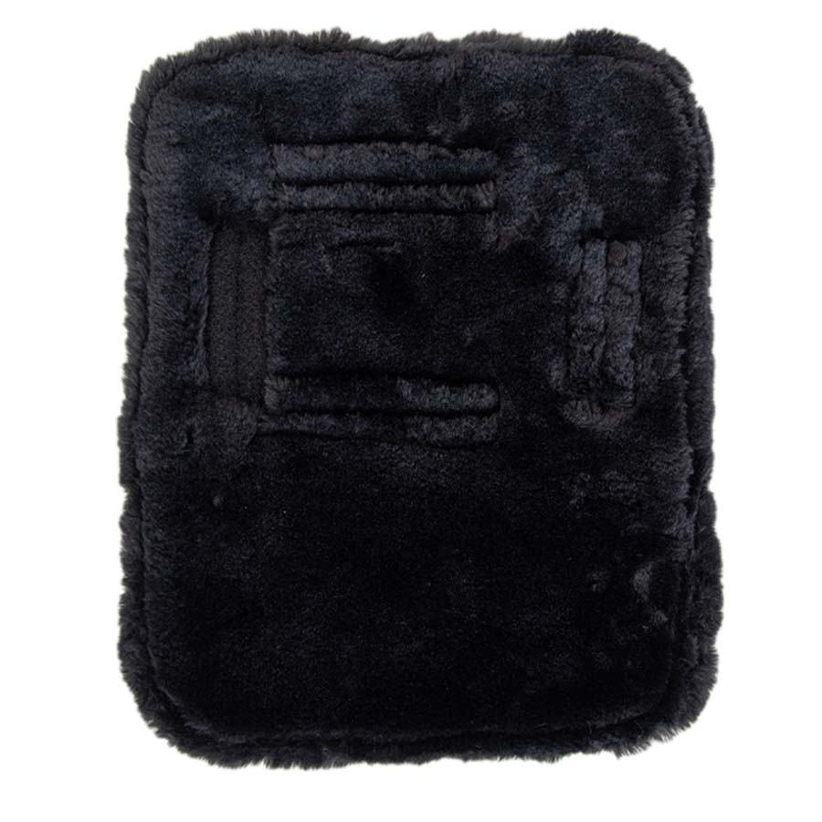 Borstverlenger Quilted with Vegan Sheepskin Zwart