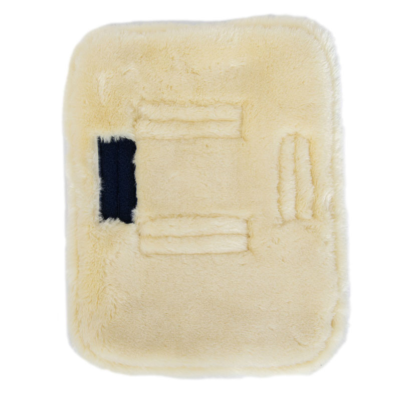 Borstverlenger Quilted with Vegan Sheepskin Marineblauw