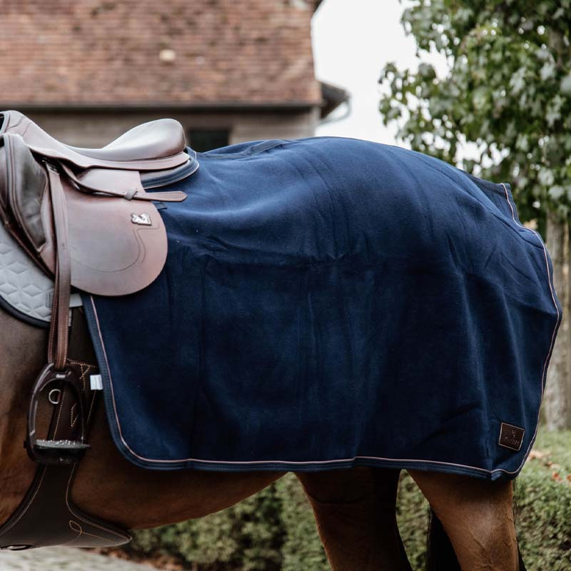 Uitrijdeken Fleece Heavy Marineblauw