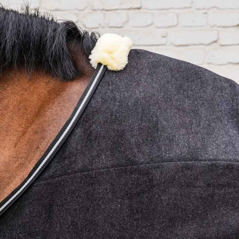 Fleecedeke Heavy Melange Zwart