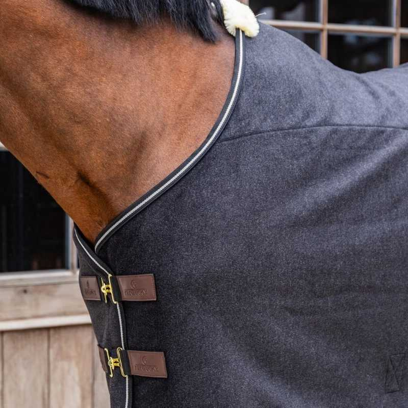 Fleecedeke Heavy Melange Zwart