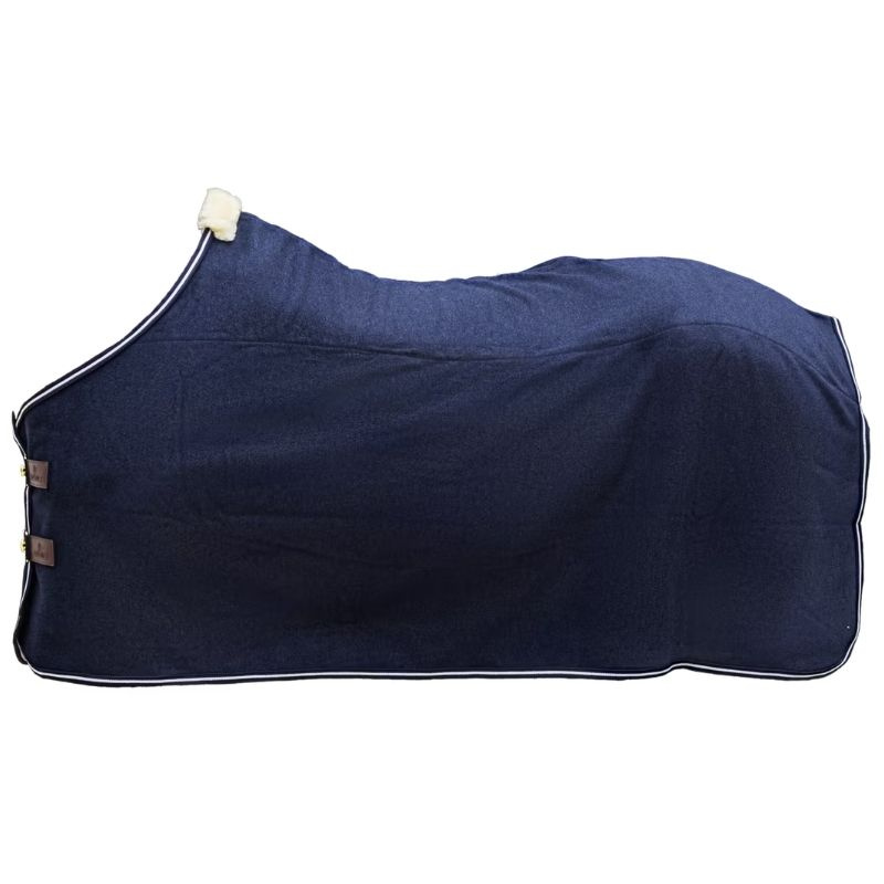 Fleecedeke Heavy Melange Marineblauw