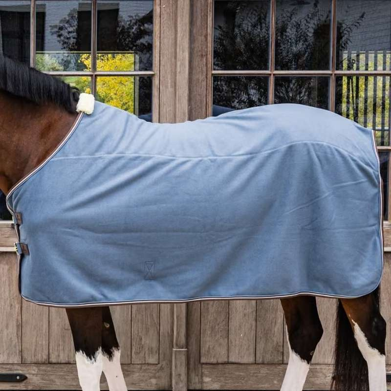 Fleecedeke Heavy Melange Blauw