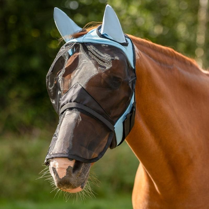 Vliegen oornetje Detachable Nose Lichtblauw
