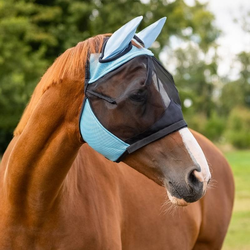 Vliegen oornetje Detachable Nose Lichtblauw