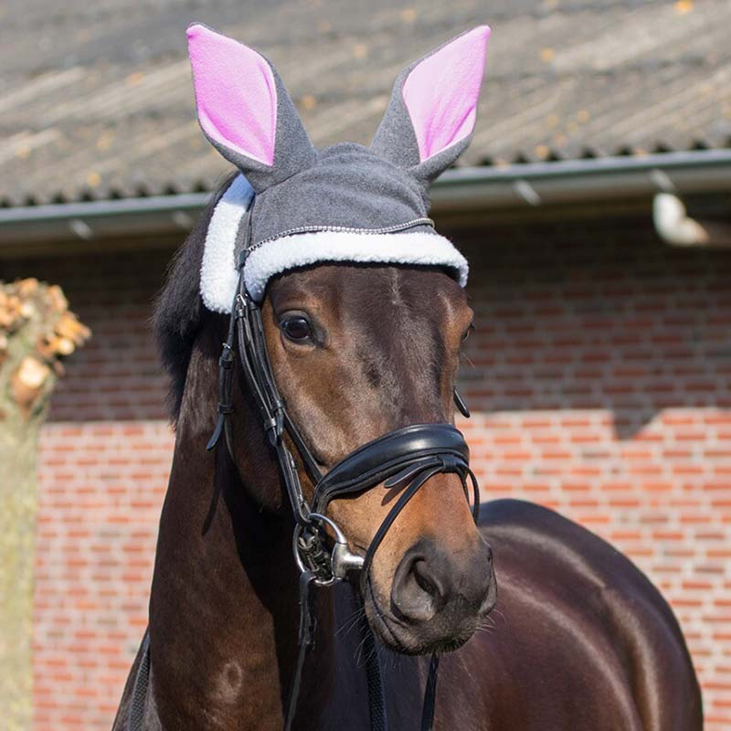 Oornetjes Konijnenoren Grijs/Roze