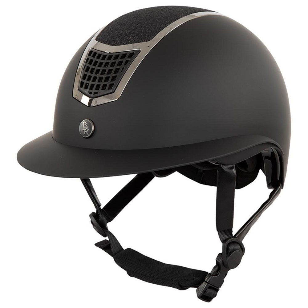 Paardrijcap Lambda Plus Glitter Zwart/Gunmetal
