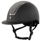 Paardrijcap Omega Glamourous Zwart/Gunmetal Paardrijcap Omega Glamourous Zwart/Gunmetal
