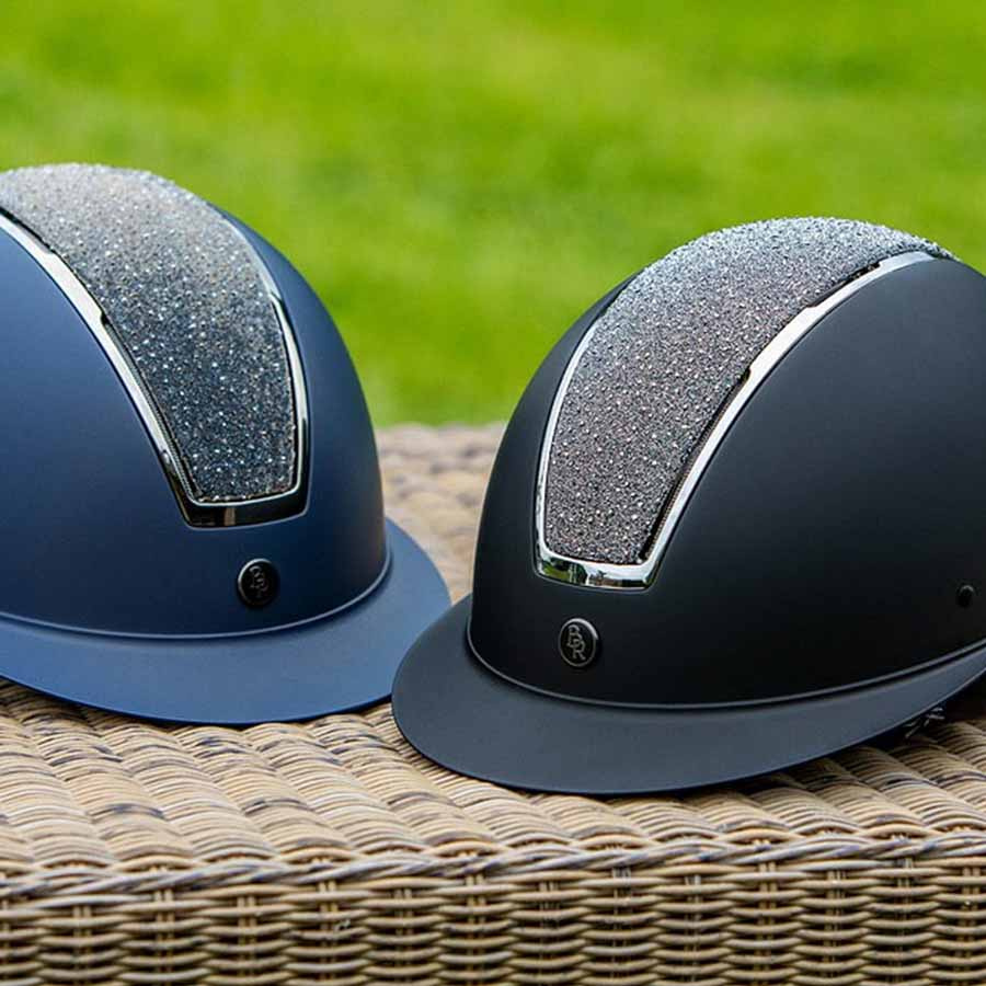 Paardrijcap Omega Glamourous Zwart/Gunmetal