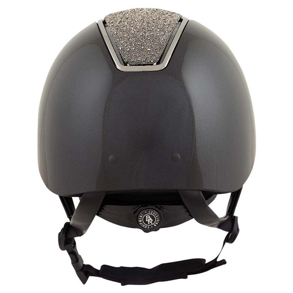 Paardrijcap Omega Glamourous Glossy Zwart/Gunmetal