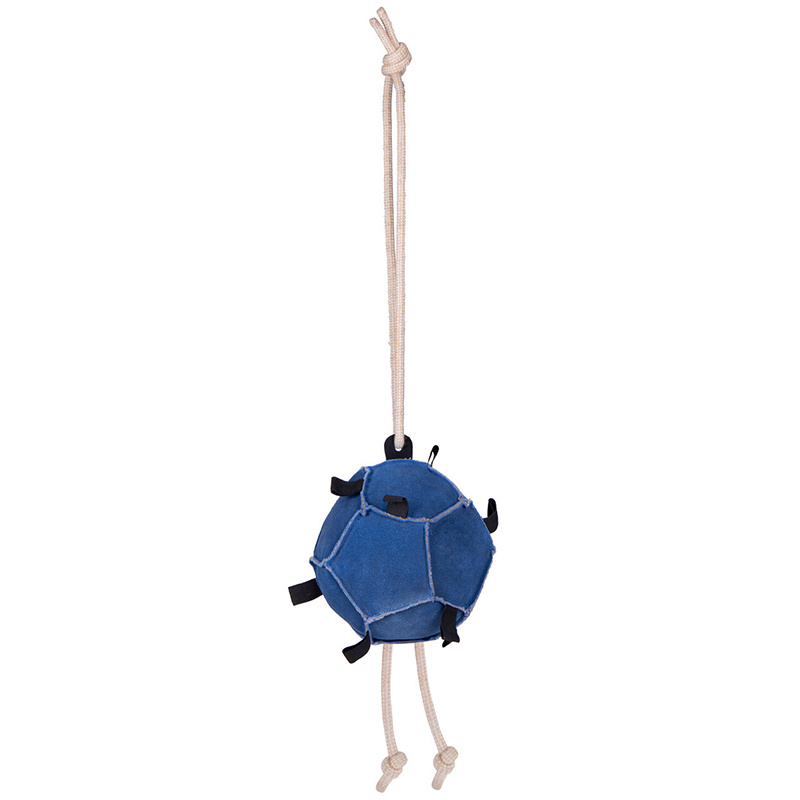 Paarden Speelgoed Bal Loop in Suède Blauw