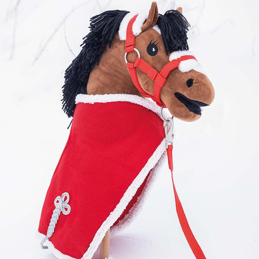 Halster en Halstertouw voor Stokpaard Christmas Rood/Wit