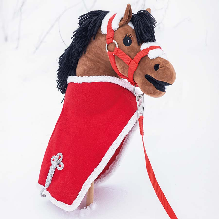 Fleecedeken voor stokpaard Christmas Rood/Wit