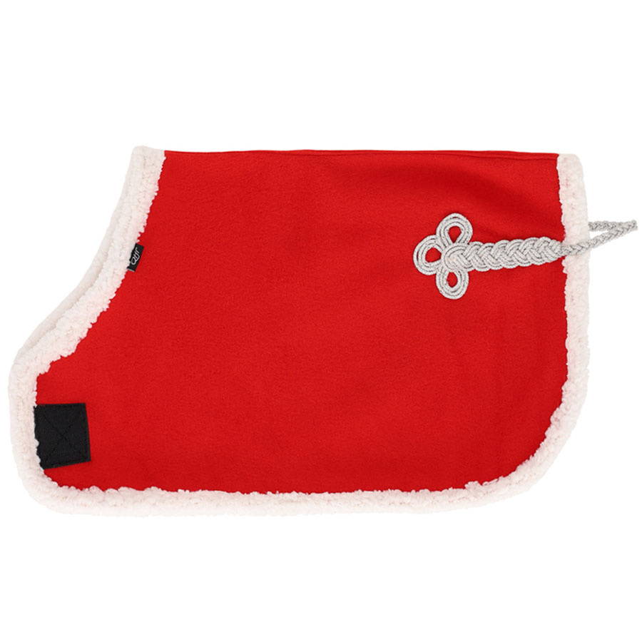 Fleecedeken voor stokpaard Christmas Rood/Wit