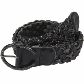 Riem Braided Stone Zwart Riem Braided Stone Zwart